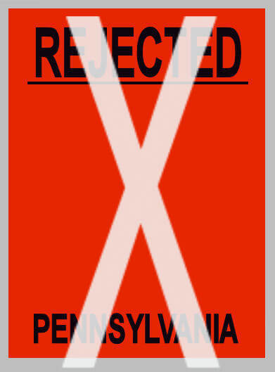 (image for) 1960s Pennsylvania Inspection REJECTION Sticker